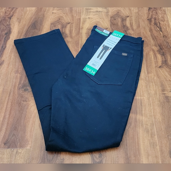 NEW 38x34 mens Jachs NY Straight Leg Navy Stretch-Twill Cotton Traveler Pants - Picture 3 of 11